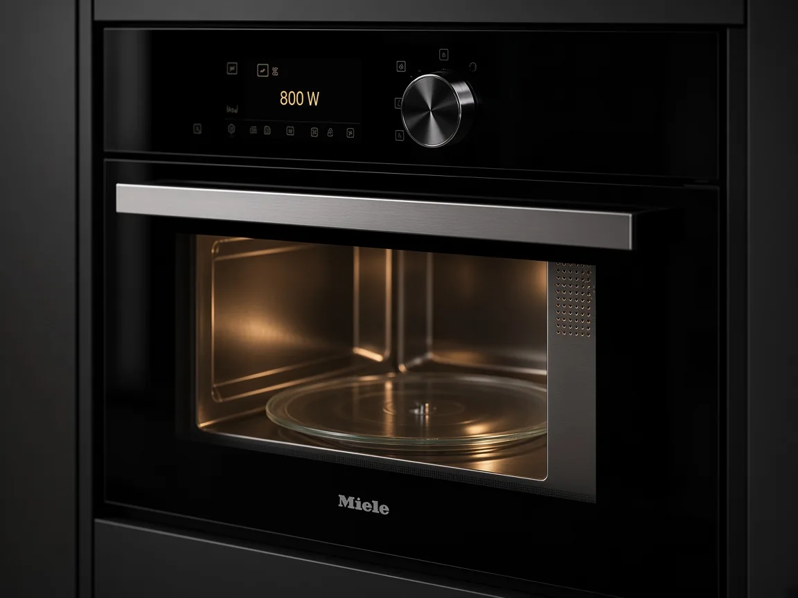 Встраиваемая микроволновая печь Miele в чёрном стекле