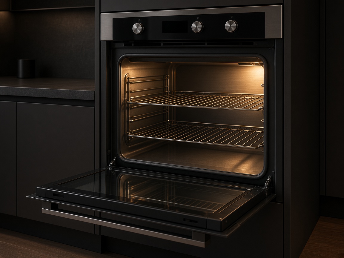 Духовой шкаф Miele с открытой дверцей